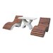 Set mobilier de gradina din beton si lemn-discount la orice comanda!